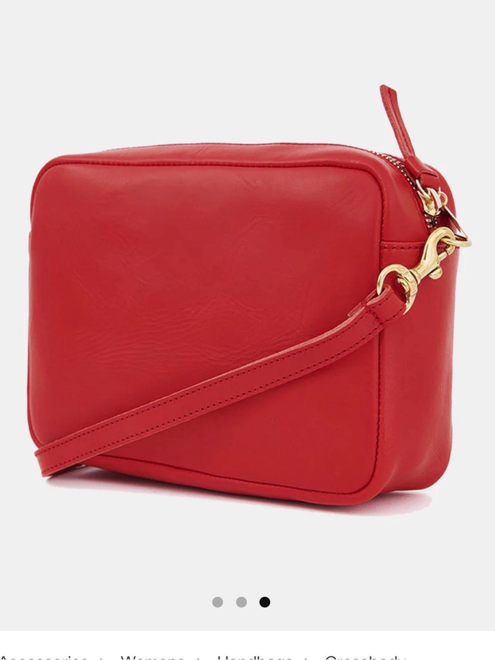 Clare V. Midi Sac Red Leather Crossbody Bag